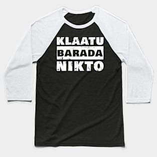 Klaatu distressed for dark background Baseball T-Shirt